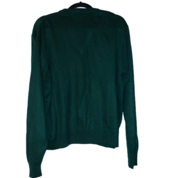 Grand Slam Men's V-Neck Golf Sweater Hunter Green Size M Vintage  80's N… - Picture 5 of 11